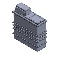 1125 Litre Type AB Air Gap GRP Fire Water Tank - Two Piece Insulated, Cat 5