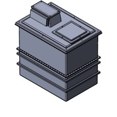 2250 Litre Type AB Air Gap GRP Fire Water Tank - Two Piece Insulated, Cat 5