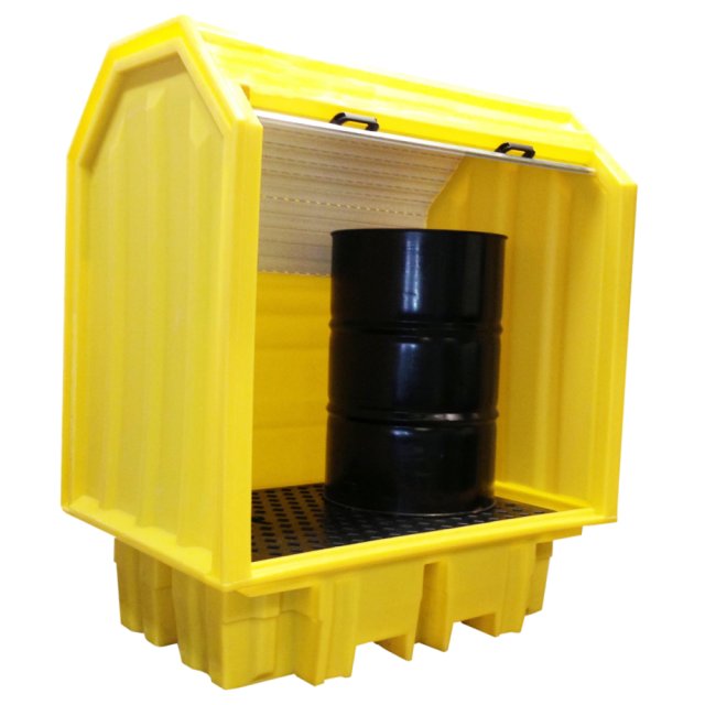 2 Drum Lockable Bunded Pallet With Hard Cover - Tanks Direct