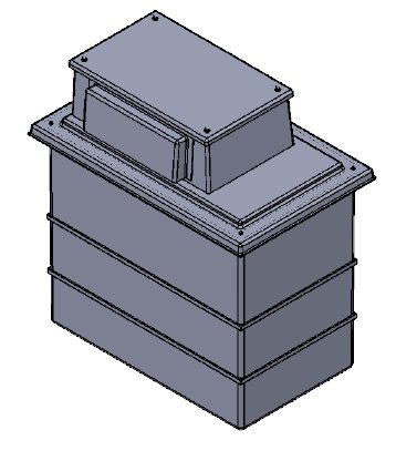 650 Litre Type AB Air Gap GRP Fire Water Tank, Insulated, Cat 5