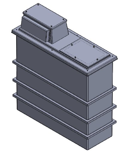 1125 Litre Type AB Air Gap GRP Fire Water Tank, Insulated, Cat 5