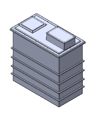 4001 Litre Type AB Air Gap GRP Fire Water Tank, Insulated