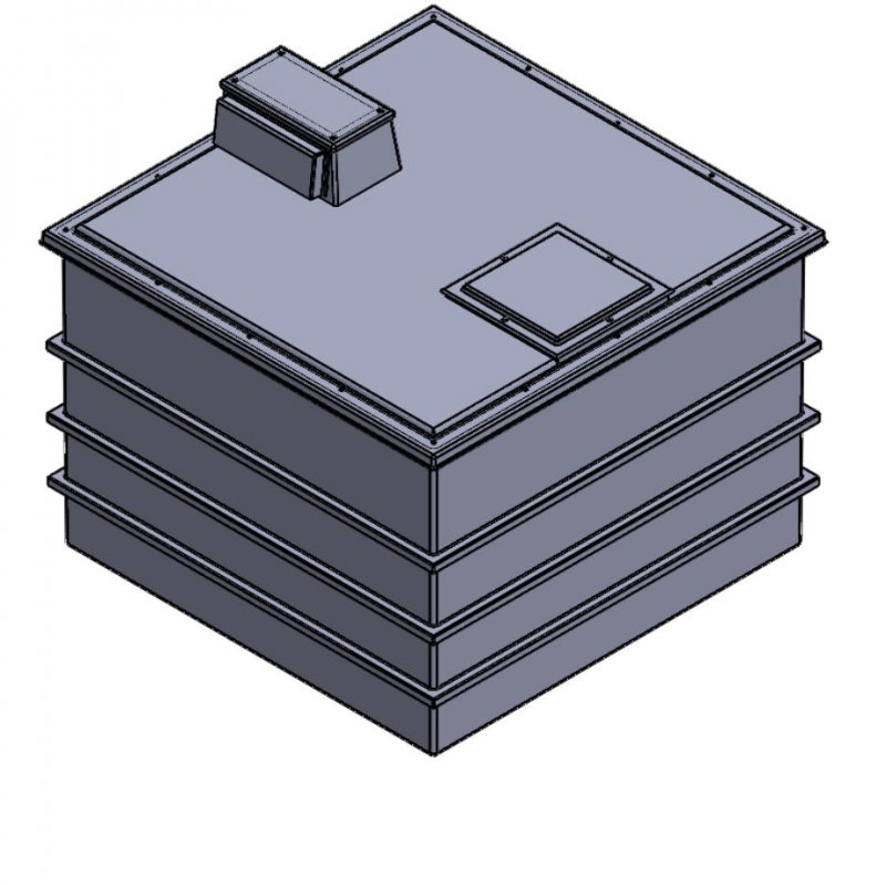 6001 Litre Type AB Air Gap GRP Fire Water Tank, Insulated, Cat 5