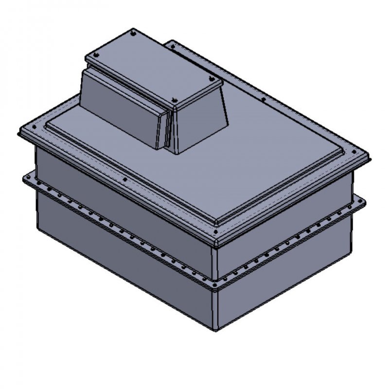 680 Litre Type AB Air Gap GRP Fire Water Tank - Two Piece Insulated, Cat 5