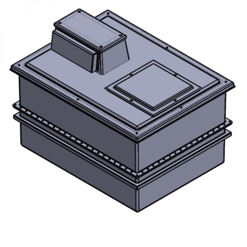 1590 Litre Type AB Air Gap GRP Fire Water Tank - Two Piece Insulated, Cat 5