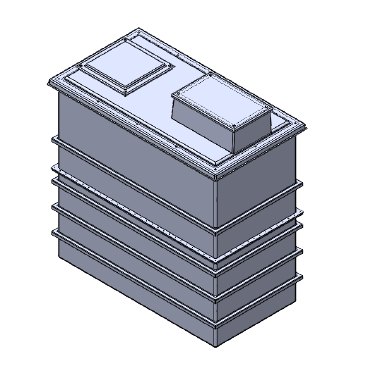 4001 Litre Type AB Air Gap GRP Fire Water Tank, Two piece, Insulated, CAT 5