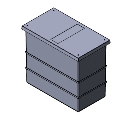 501 litre divided grp tank