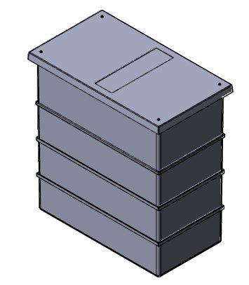 601  litre divided grp tank