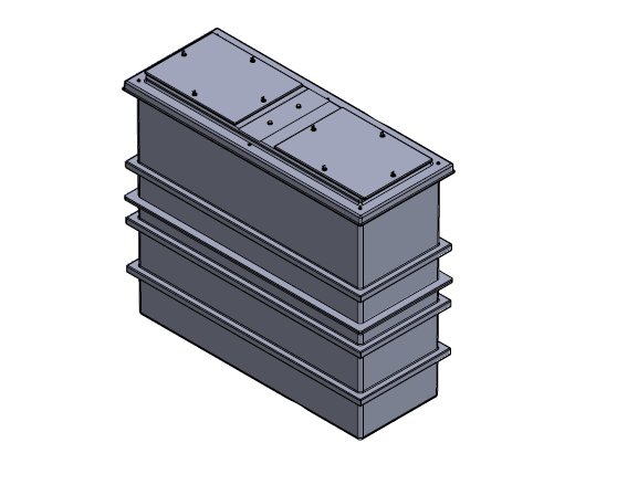 Purewater 1050 Litre Two Piece Divided GRP Water Tank, Insulated