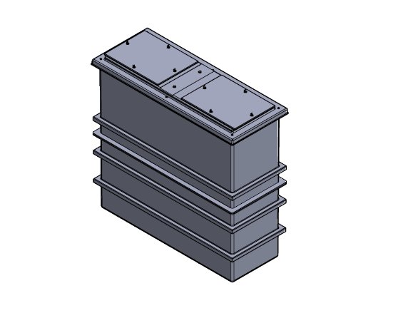 Purewater 1125 Litre Two Piece Divided GRP Water Tank, Insulated