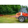 Hotline 50m Plastic Fencing Mesh Roll Orange on Site